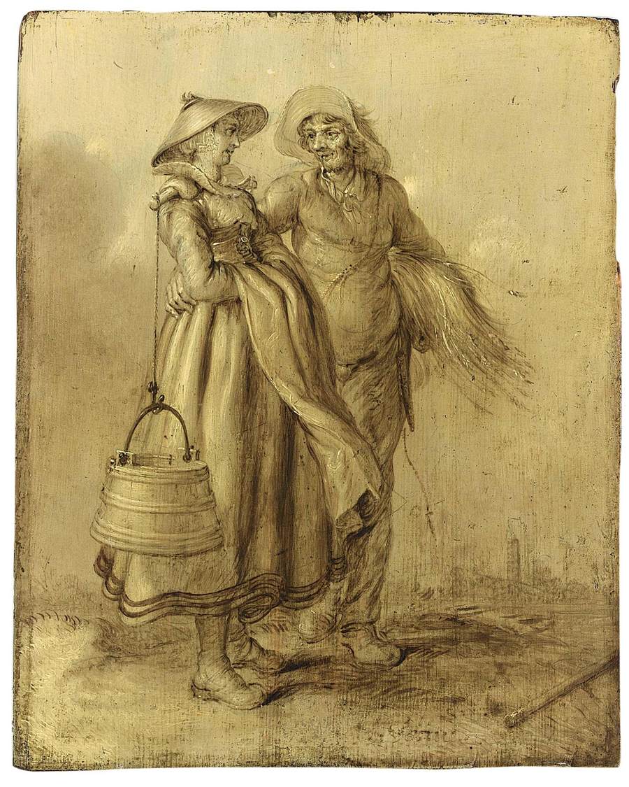 An Amorous Couple In Conversation by Adriaen Pietersz van de Venne